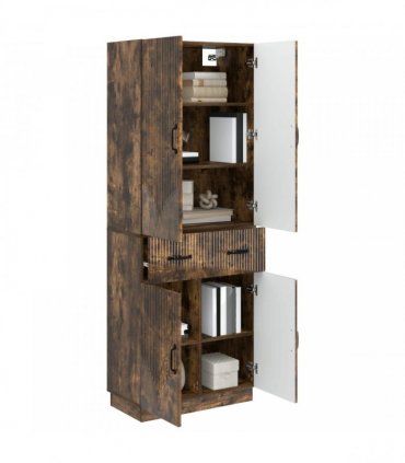 vidaXL Cabinet Set 2 pcs Smoked Oak Engineered Wood