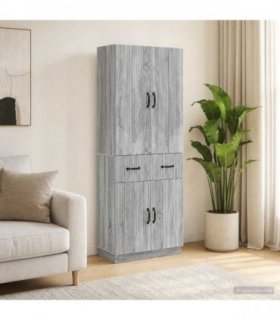 vidaXL Cabinet Set 2 pcs Grey Sonoma Engineered Wood
