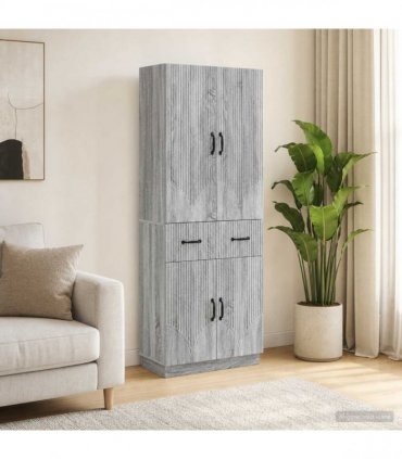 vidaXL Cabinet Set 2 pcs Grey Sonoma Engineered Wood