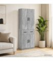 vidaXL Cabinet Set 2 pcs Grey Sonoma Engineered Wood