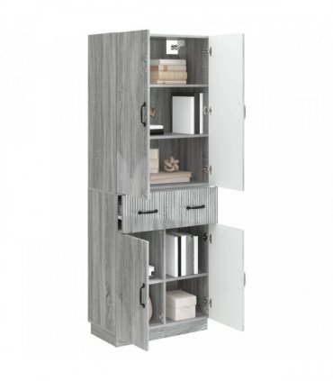 vidaXL Cabinet Set 2 pcs Grey Sonoma Engineered Wood