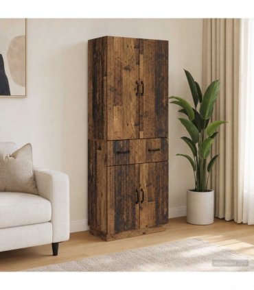 vidaXL Cabinet Set 2 pcs Old Wood Engineered Wood