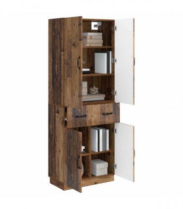 vidaXL Cabinet Set 2 pcs Old Wood Engineered Wood