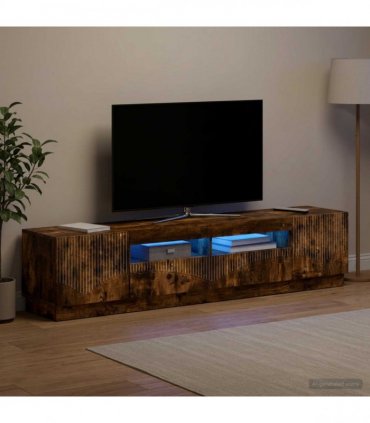 vidaXL LED TV Cabinet HOORN 3 pcs Smoked Oak Engineered Wood
