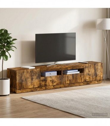 vidaXL LED TV Cabinet HOORN 3 pcs Smoked Oak Engineered Wood