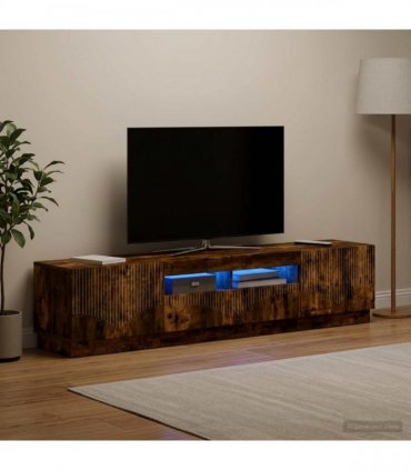 vidaXL LED TV Cabinet HOORN 3 pcs Smoked Oak Engineered Wood