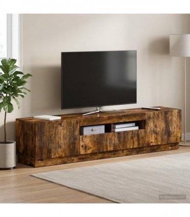 vidaXL LED TV Cabinet HOORN 3 pcs Smoked Oak Engineered Wood