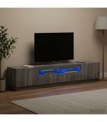 vidaXL LED TV Cabinet HOORN 3 pcs Grey Sonoma Engineered Wood