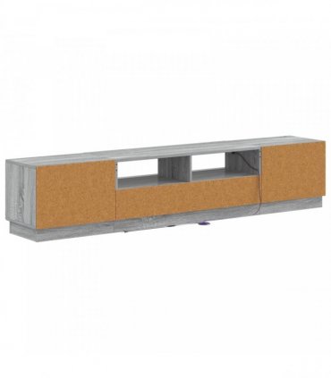 vidaXL LED TV Cabinet HOORN 3 pcs Grey Sonoma Engineered Wood