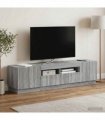 vidaXL LED TV Cabinet HOORN 3 pcs Grey Sonoma Engineered Wood