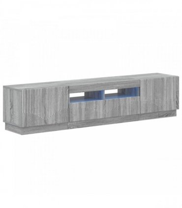 vidaXL LED TV Cabinet HOORN 3 pcs Grey Sonoma Engineered Wood