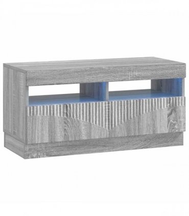 vidaXL LED TV Cabinet HOORN 3 pcs Grey Sonoma Engineered Wood