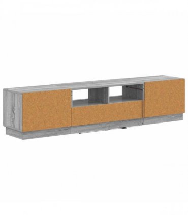 vidaXL LED TV Cabinet HOORN 3 pcs Grey Sonoma Engineered Wood