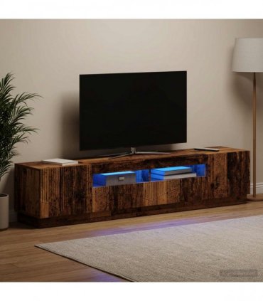vidaXL LED TV Cabinet HOORN 3 pcs Old Wood Engineered Wood
