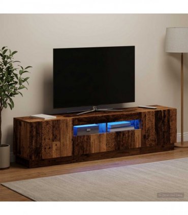 vidaXL LED TV Cabinet HOORN 3 pcs Old Wood Engineered Wood
