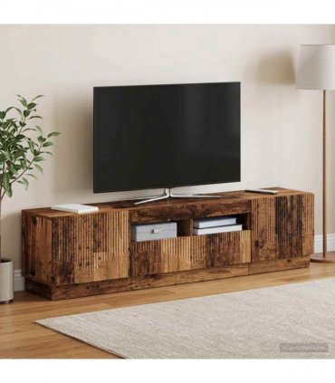 vidaXL LED TV Cabinet HOORN 3 pcs Old Wood Engineered Wood