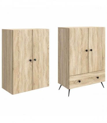 vidaXL Cabinet Set 2 pcs Sonoma Oak Engineered Wood