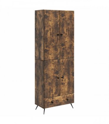 vidaXL Cabinet Set 2 pcs Smoked Oak Engineered Wood