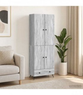 vidaXL Cabinet Set 2 pcs Grey Sonoma Engineered Wood