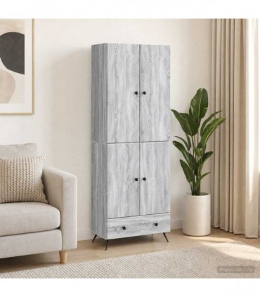 vidaXL Cabinet Set 2 pcs Grey Sonoma Engineered Wood