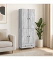 vidaXL Cabinet Set 2 pcs Grey Sonoma Engineered Wood