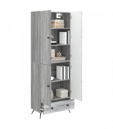 vidaXL Cabinet Set 2 pcs Grey Sonoma Engineered Wood