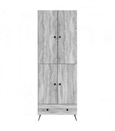 vidaXL Cabinet Set 2 pcs Grey Sonoma Engineered Wood