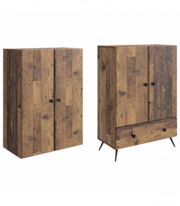 vidaXL Cabinet Set 2 pcs Old Wood Engineered Wood