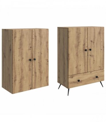 vidaXL Cabinet Set 2 pcs Artisan Oak Engineered Wood