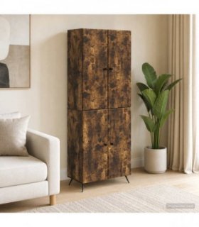 vidaXL Cabinet Set 2 pcs Smoked Oak Engineered Wood