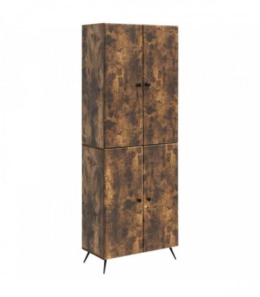 vidaXL Cabinet Set 2 pcs Smoked Oak Engineered Wood