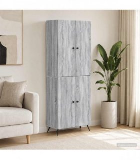 vidaXL Cabinet Set 2 pcs Grey Sonoma Engineered Wood