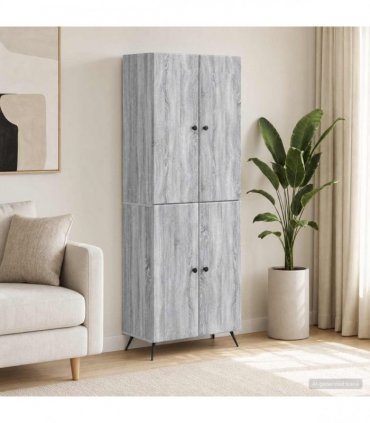 vidaXL Cabinet Set 2 pcs Grey Sonoma Engineered Wood