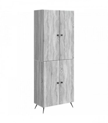 vidaXL Cabinet Set 2 pcs Grey Sonoma Engineered Wood