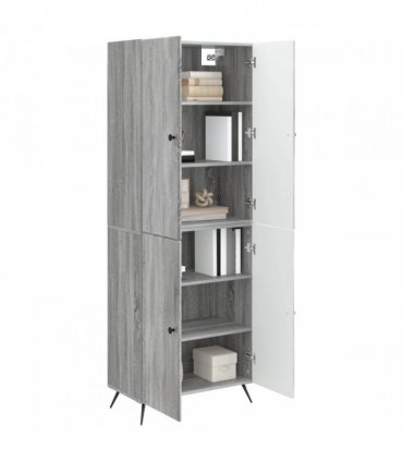 vidaXL Cabinet Set 2 pcs Grey Sonoma Engineered Wood