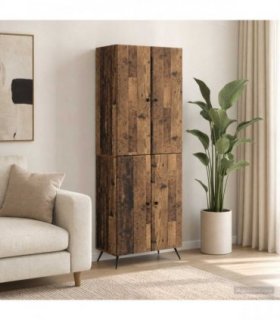 vidaXL Cabinet Set 2 pcs Old Wood Engineered Wood