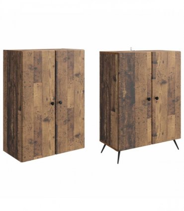 vidaXL Cabinet Set 2 pcs Old Wood Engineered Wood