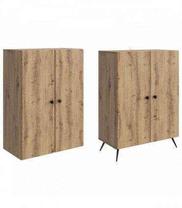 vidaXL Cabinet Set 2 pcs Artisan Oak Engineered Wood