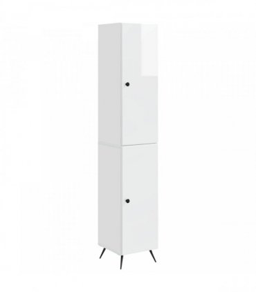 vidaXL Cabinet Set 2 pcs High Gloss White Engineered Wood