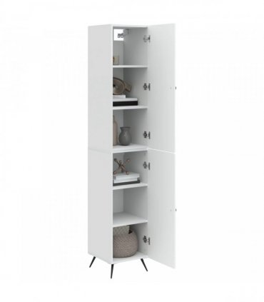 vidaXL Cabinet Set 2 pcs High Gloss White Engineered Wood