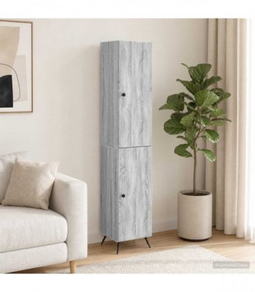 vidaXL Cabinet Set 2 pcs Grey Sonoma Engineered Wood
