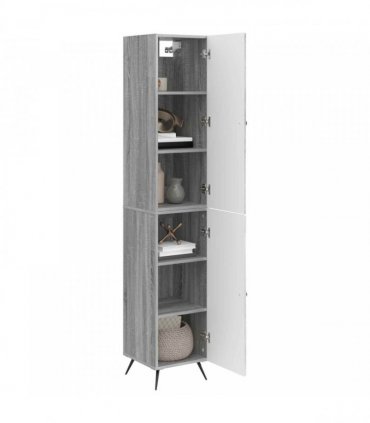 vidaXL Cabinet Set 2 pcs Grey Sonoma Engineered Wood