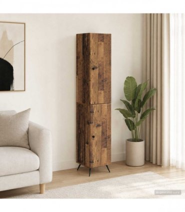 vidaXL Cabinet Set 2 pcs Old Wood Engineered Wood