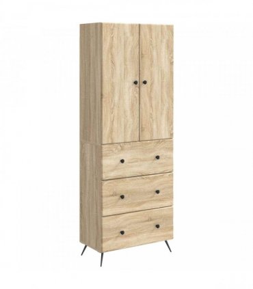 vidaXL Cabinet Set 2 pcs 66 x 34.5 x 90 cm Engineered Wood Sonoma Oak