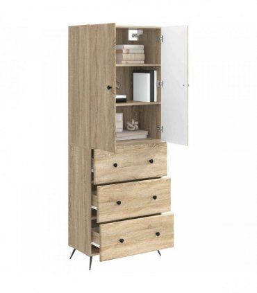 vidaXL Cabinet Set 2 pcs 66 x 34.5 x 90 cm Engineered Wood Sonoma Oak