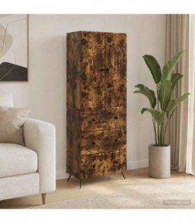 vidaXL Cabinet Set 2 pcs 66 x 34.5 x 90 cm Engineered Wood Smoked Oak
