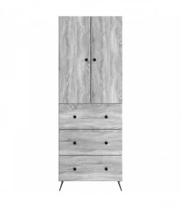 vidaXL Cabinet Set 2 pcs 66 x 34.5 x 90 cm Engineered Wood Grey Sonoma
