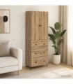 vidaXL Cabinet Set 2 pcs 66 x 34.5 x 90 cm Engineered Wood Artisan Oak