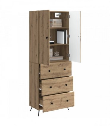vidaXL Cabinet Set 2 pcs 66 x 34.5 x 90 cm Engineered Wood Artisan Oak