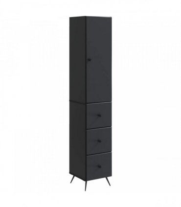 vidaXL Cabinet Set 2 pcs 33 x 34.5 x 180 cm Engineered Wood Black